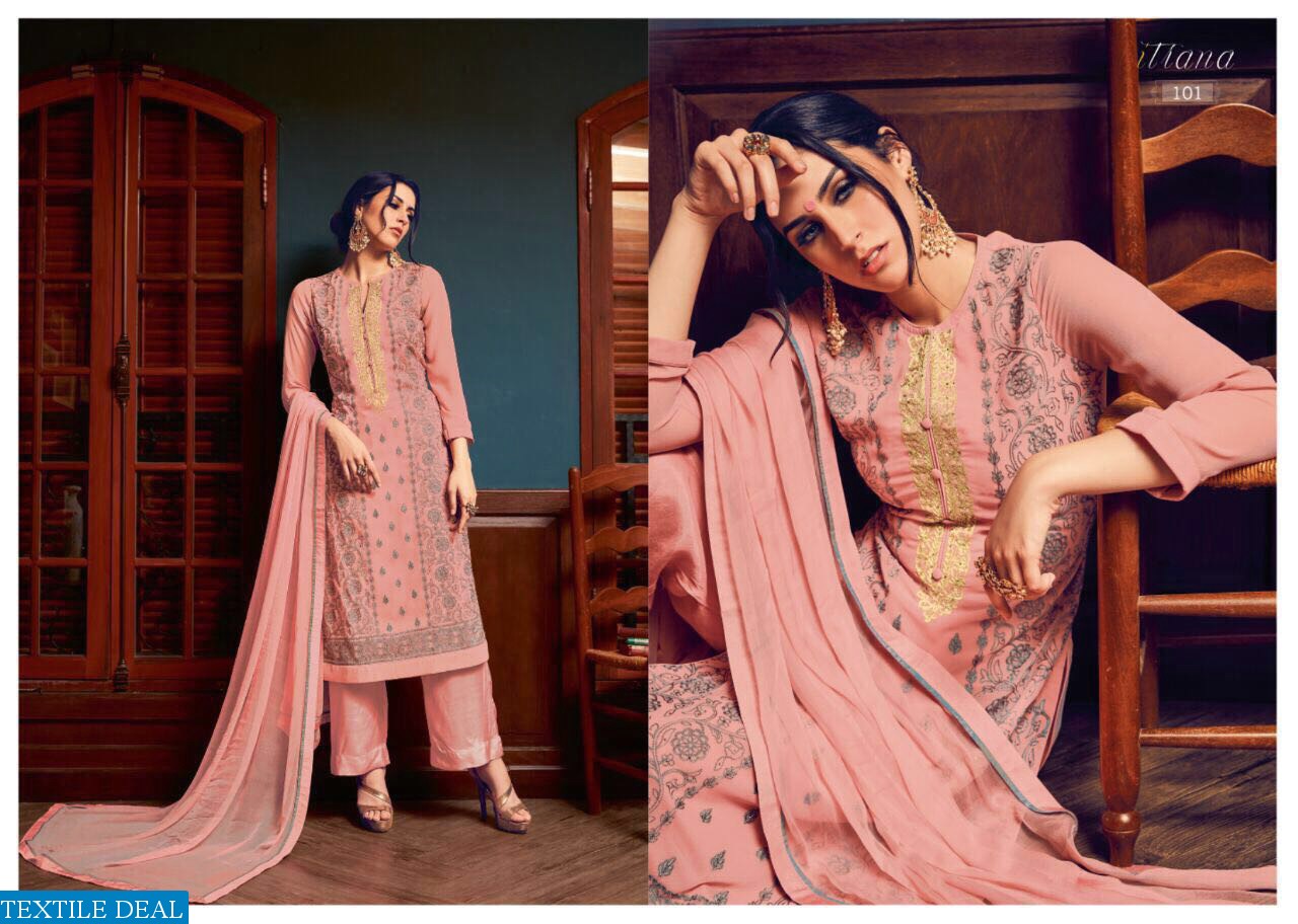 Itrana Zaina Wholesale Embroidered Straight Suits